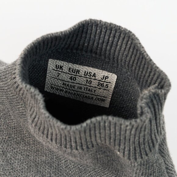 Balenciaga Speed LT Dark Grey New Kine Knit High-Top Sneakers - Picture 10 of 12